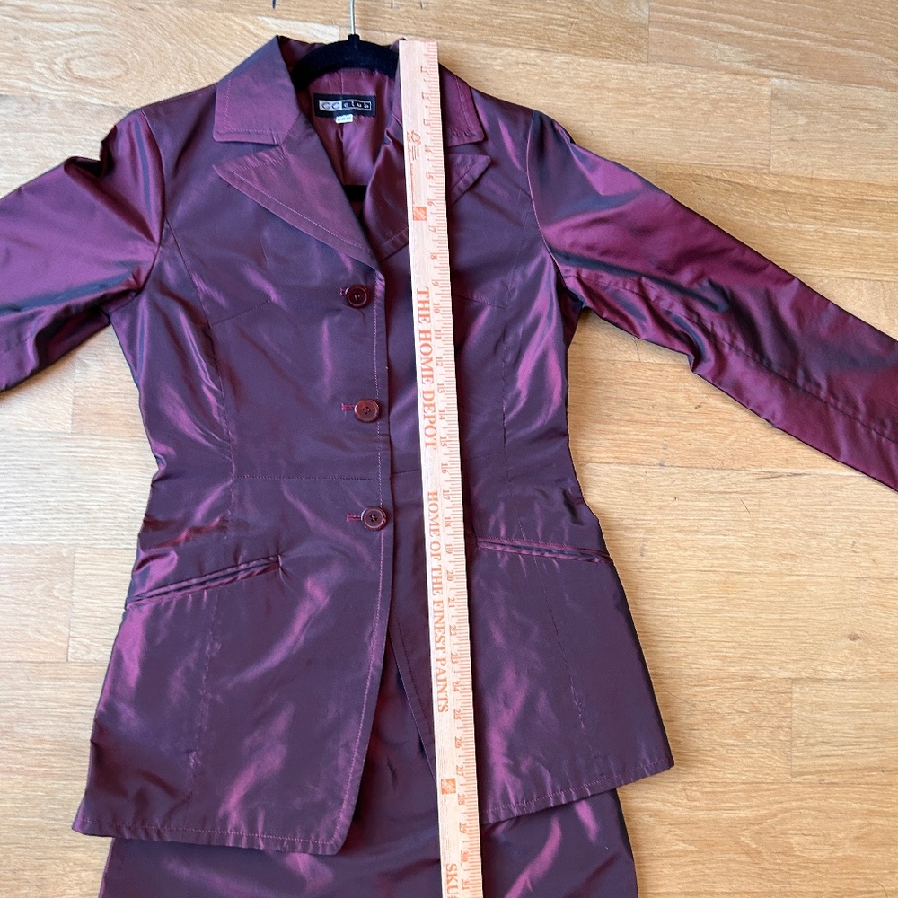 Rare 2-Piece Matching Tailored Blazer w Cute Back Bow & Skirt Set - Picture 10 of 12